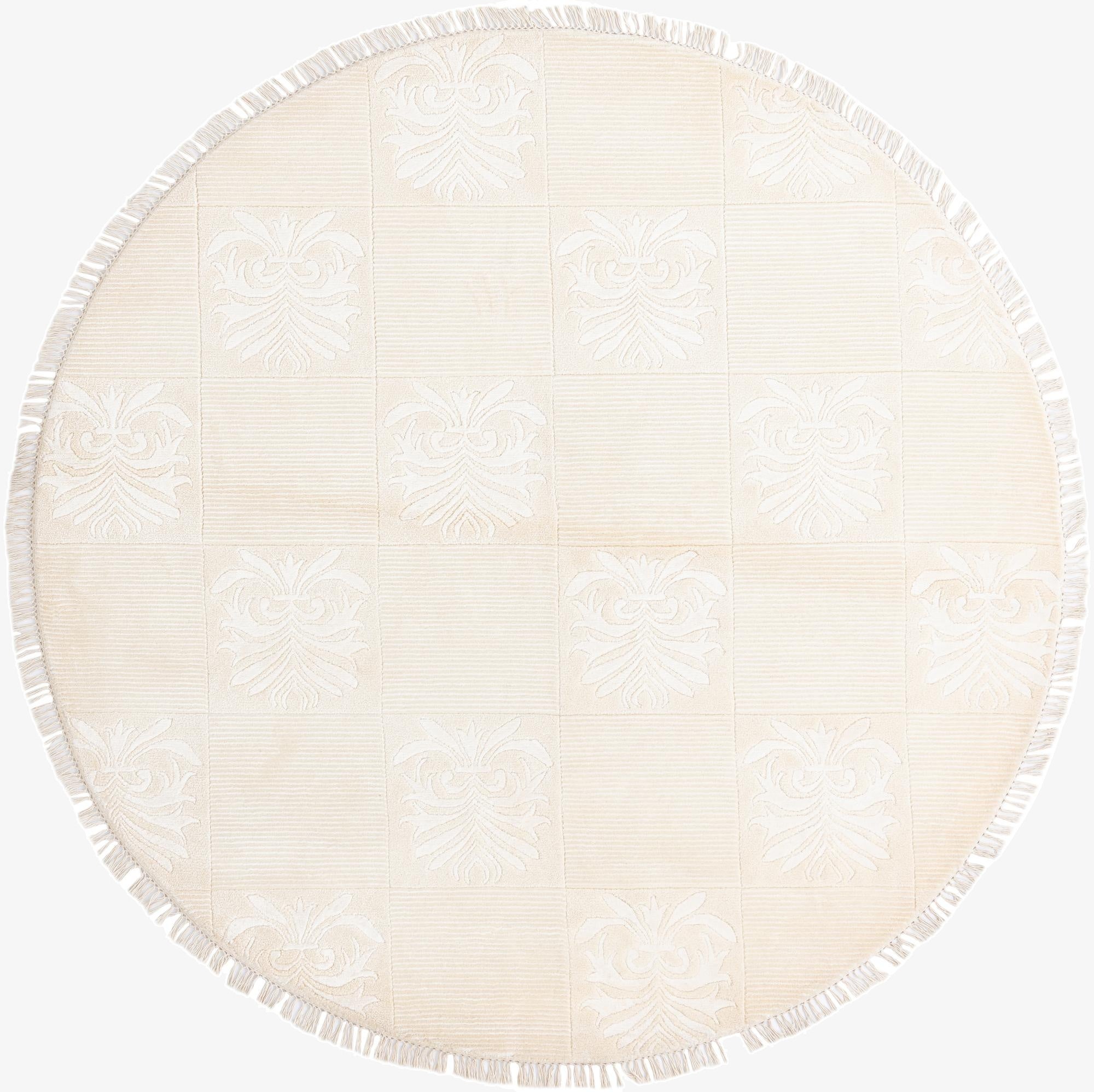 6' 6 x 6' 6  Hand Knotted Darya Wool Round Rug