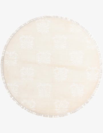6' 6 x 6' 6 Hand Knotted Darya Wool Round Rug