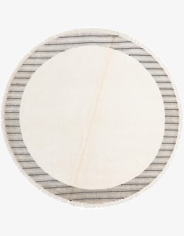 6' 6 x 6' 6 Hand Knotted Darya Wool Round Rug