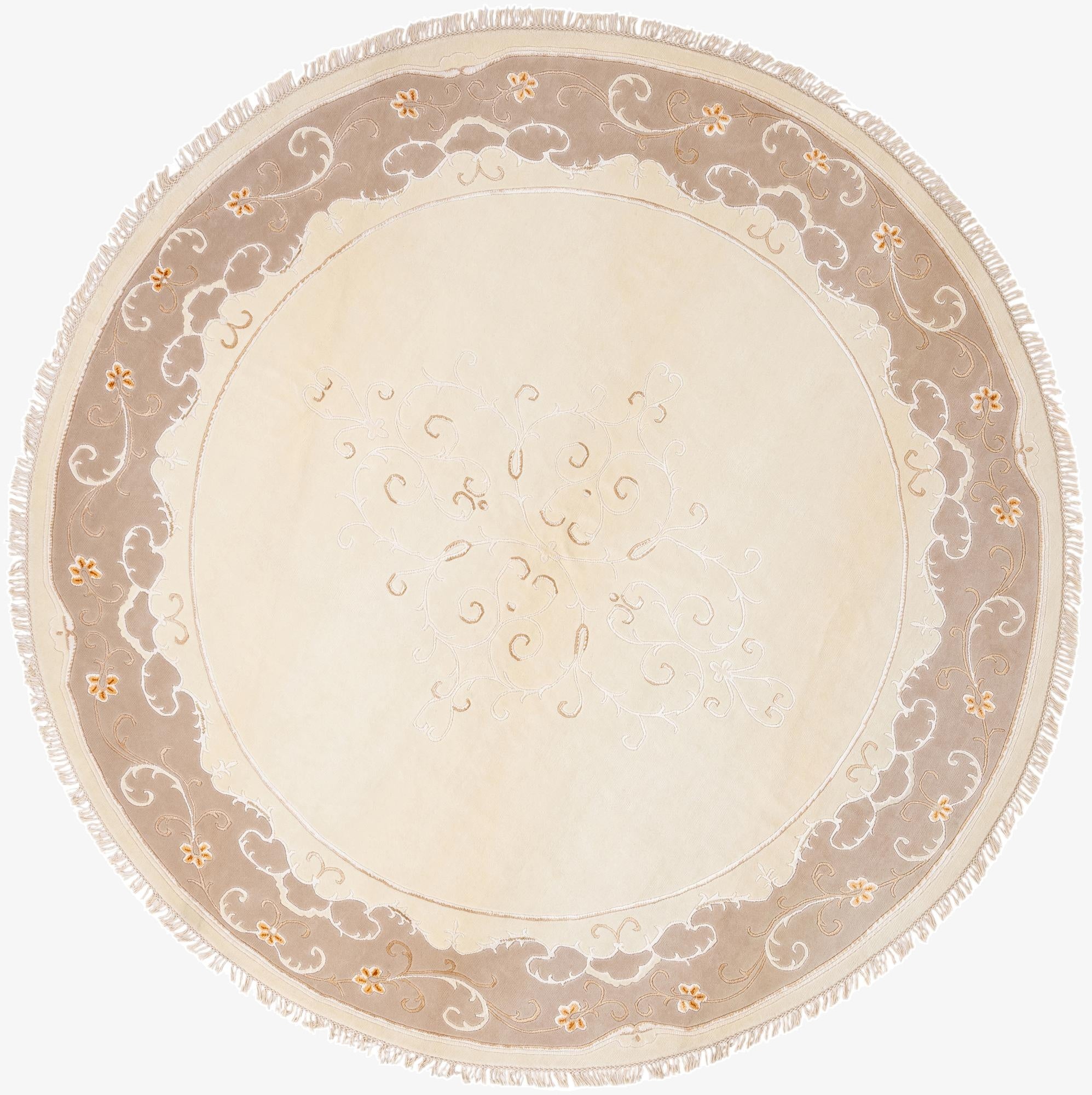 9' 9 x 9' 9  Hand Knotted Darya Wool Round Rug