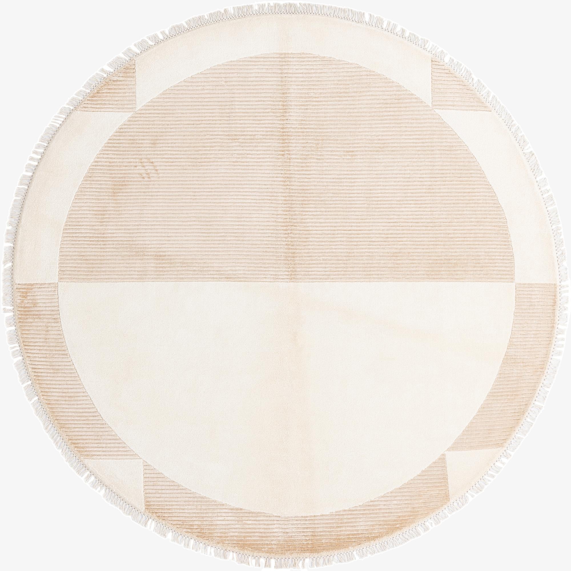 6' 6 x 6' 6  Hand Knotted Darya Wool Round Rug