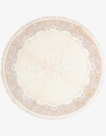 8' 2 x 8' 2 Hand Knotted Darya Wool Round Rug