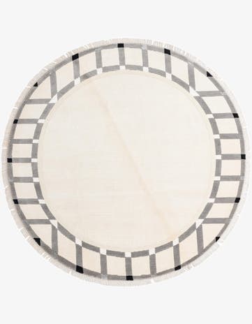 6' 7 x 6' 7 Hand Knotted Darya Wool Round Rug