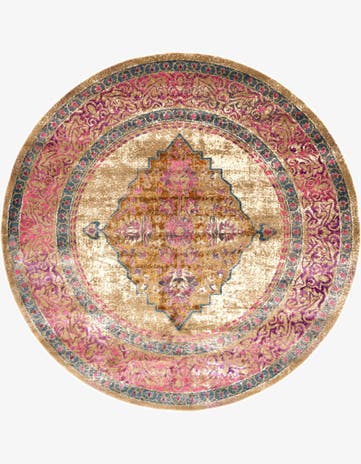 Beige Delilah Round Rug
