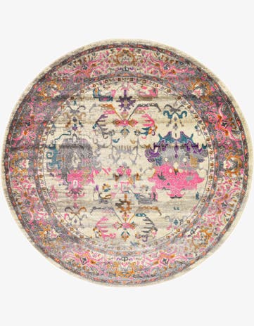 Beige Delilah Round Rug