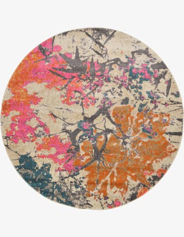 Beige Delilah Round Rug