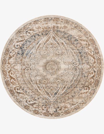 Beige Eliza Round Rug