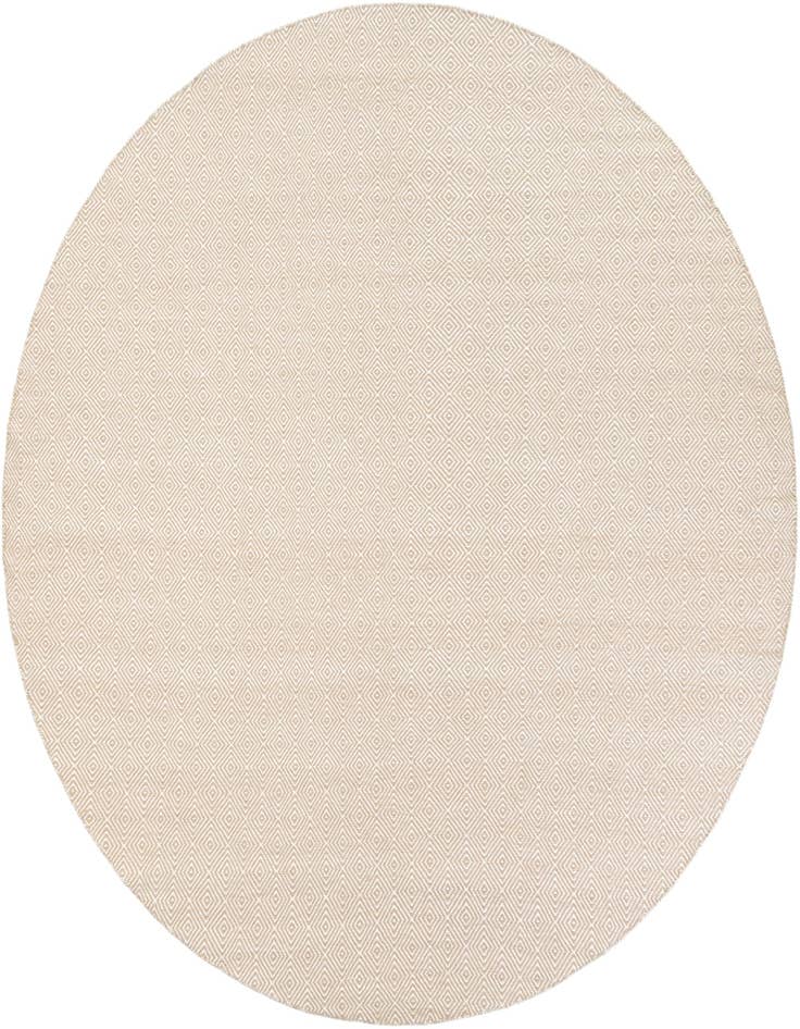 Detail image of 10' x 10' Hand Woven Geo Trellis Flatweave Round Rug