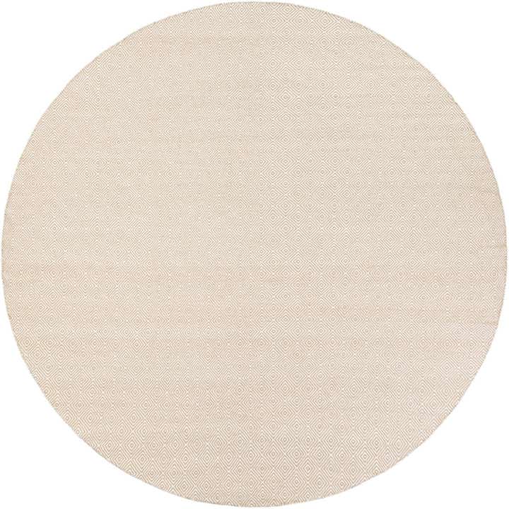 10' x 10' Hand Woven Geo Trellis Flatweave Round Rug