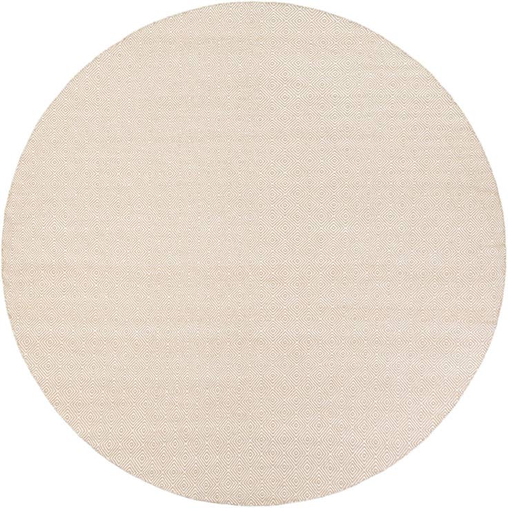 Detail image of 10' x 10' Hand Woven Geo Trellis Flatweave Round Rug