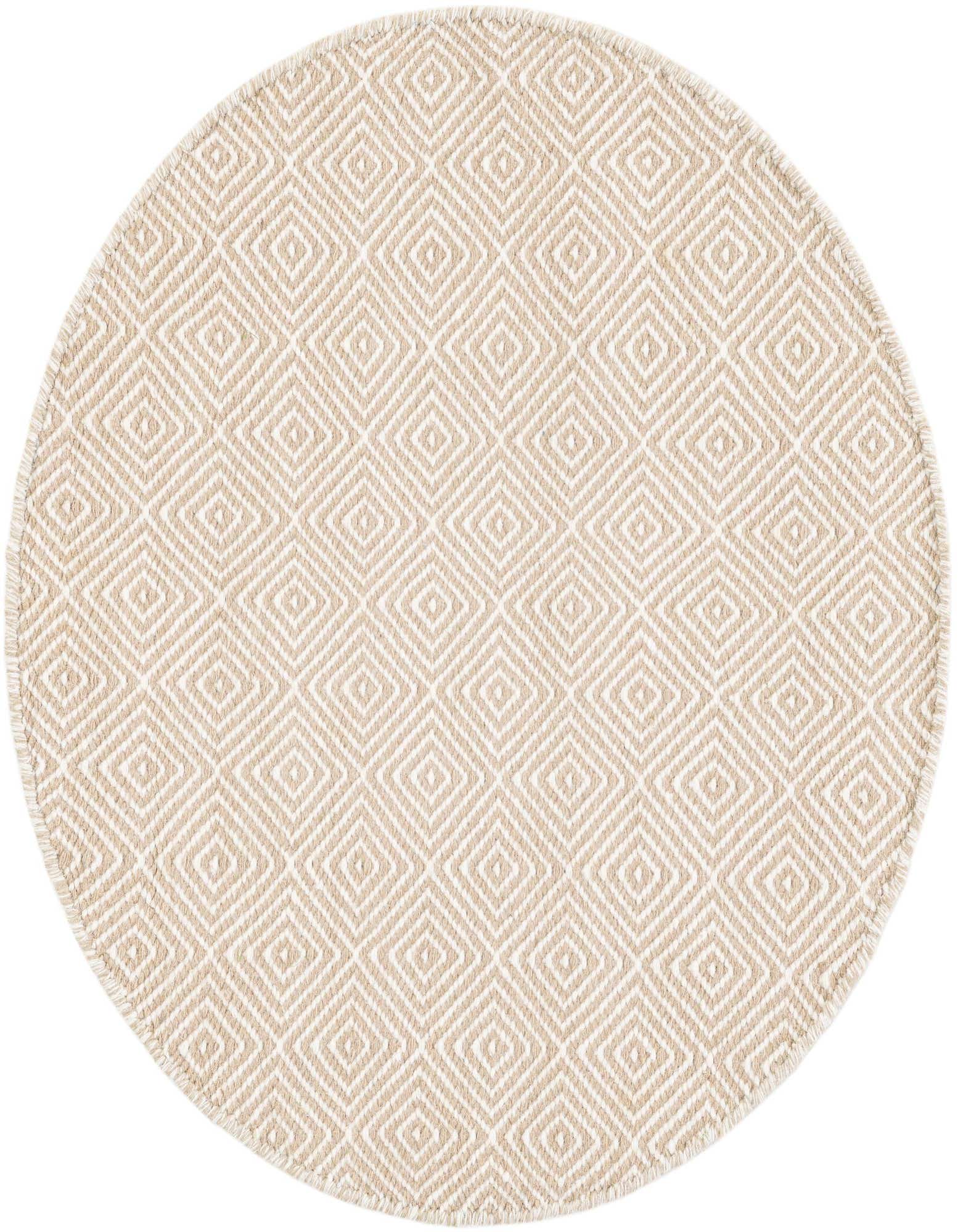 3' 1 x 3' 1 Hand Woven Geo Trellis Flatweave Round Rug