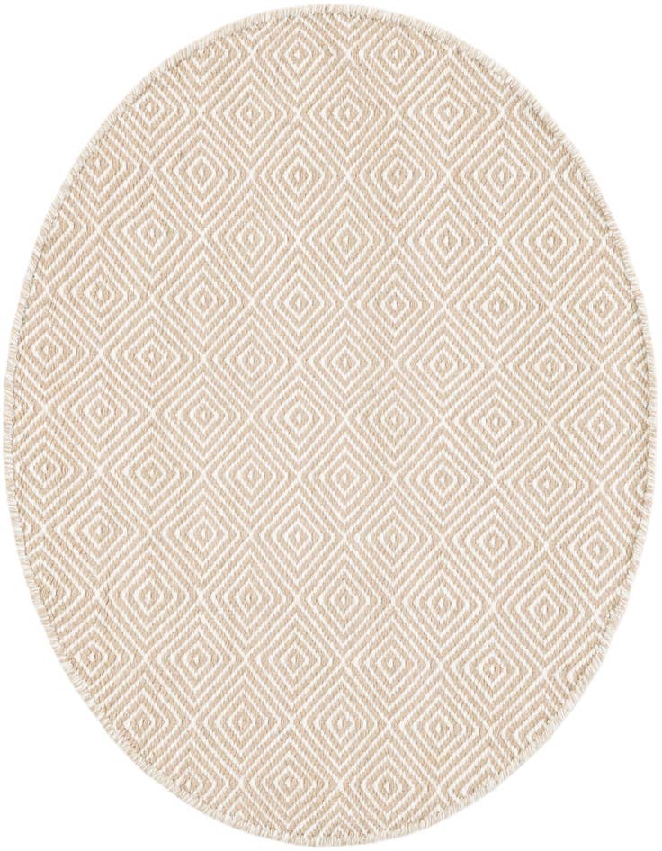 Detail image of 3' 1 x 3' 1 Hand Woven Geo Trellis Flatweave Round Rug
