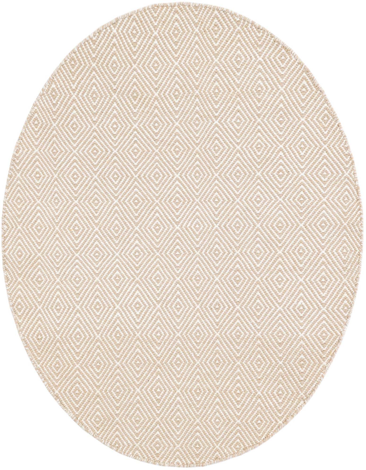 4' 1 x 4' 1 Hand Woven Geo Trellis Flatweave Round Rug