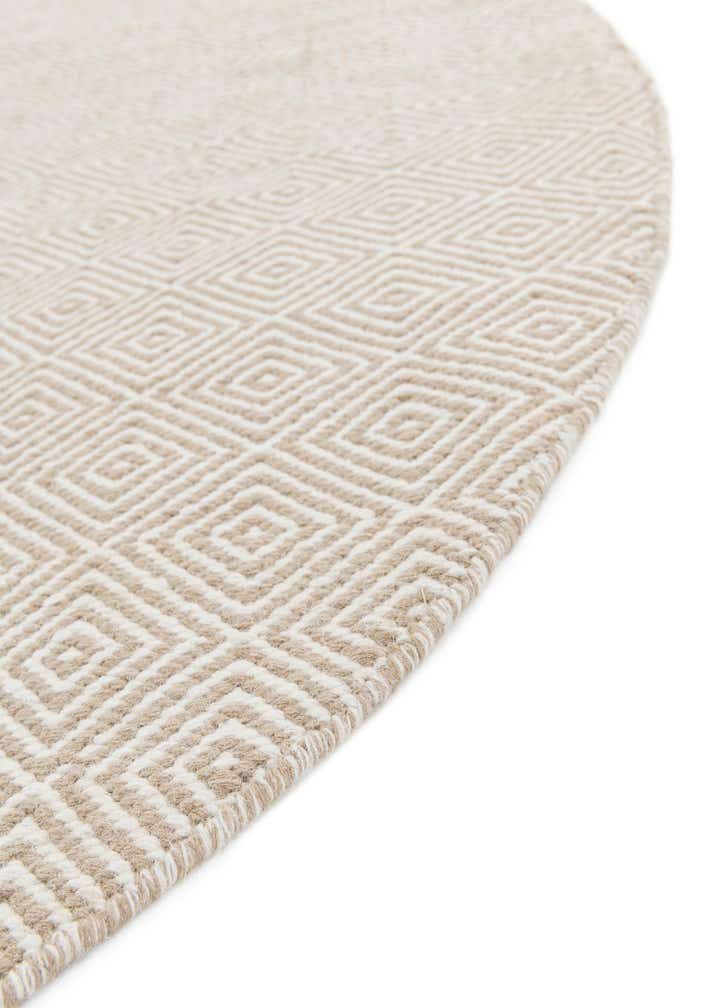 7' 10 x 7' 10 Hand Woven Geo Trellis Flatweave Round Rug