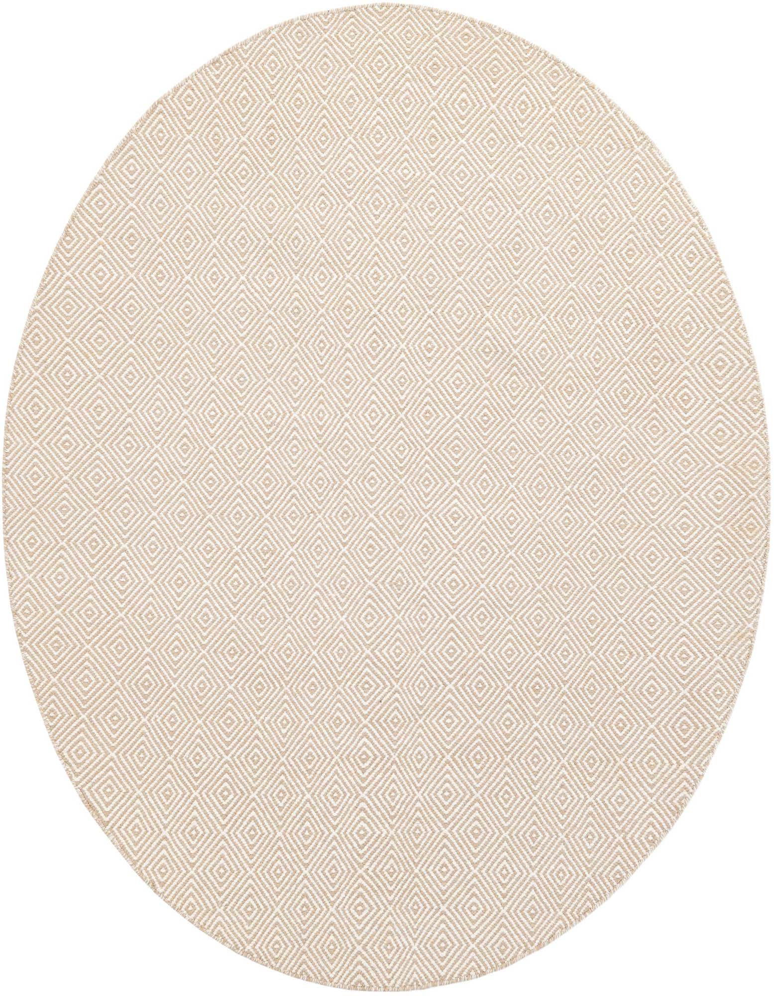6' 1 x 6' 1 Hand Woven Geo Trellis Flatweave Round Rug