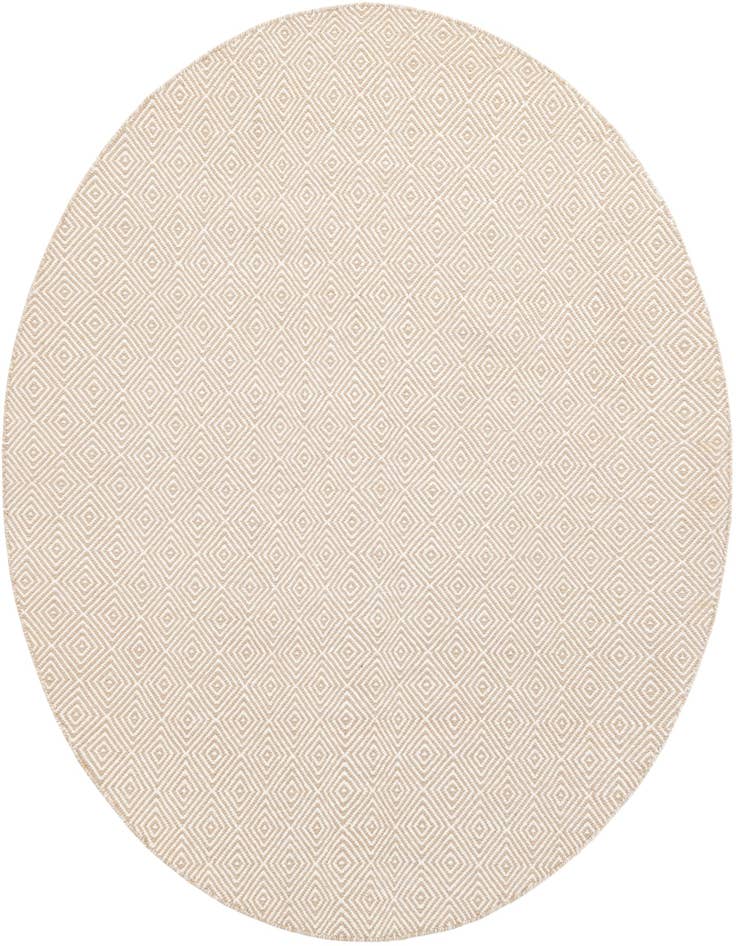 Detail image of 6' 1 x 6' 1 Hand Woven Geo Trellis Flatweave Round Rug
