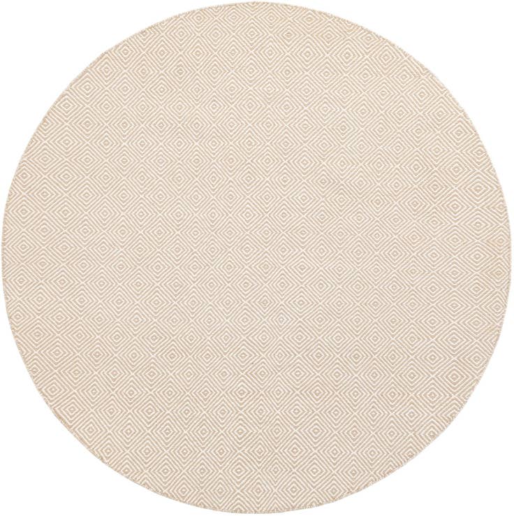 Detail image of 6' 1 x 6' 1 Hand Woven Geo Trellis Flatweave Round Rug