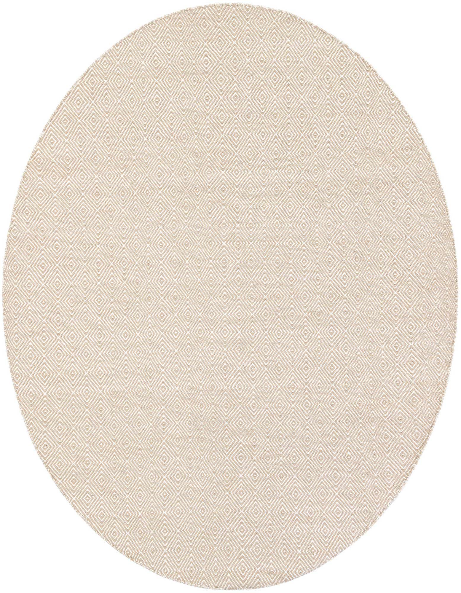 7' 10 x 7' 10 Hand Woven Geo Trellis Flatweave Round Rug