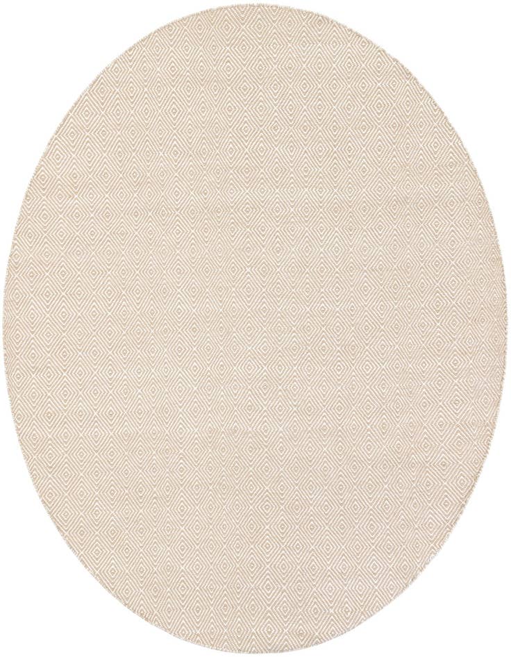 Detail image of 7' 10 x 7' 10 Hand Woven Geo Trellis Flatweave Round Rug