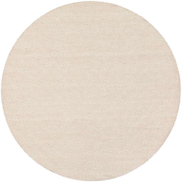 7' 10 x 7' 10 Hand Woven Geo Trellis Flatweave Round Rug