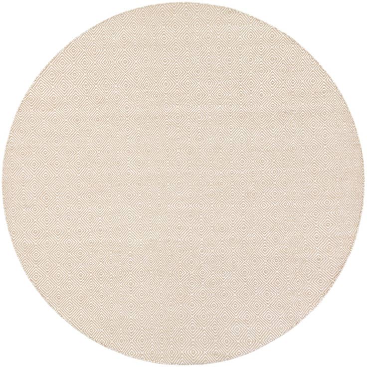 Detail image of 7' 10 x 7' 10 Hand Woven Geo Trellis Flatweave Round Rug
