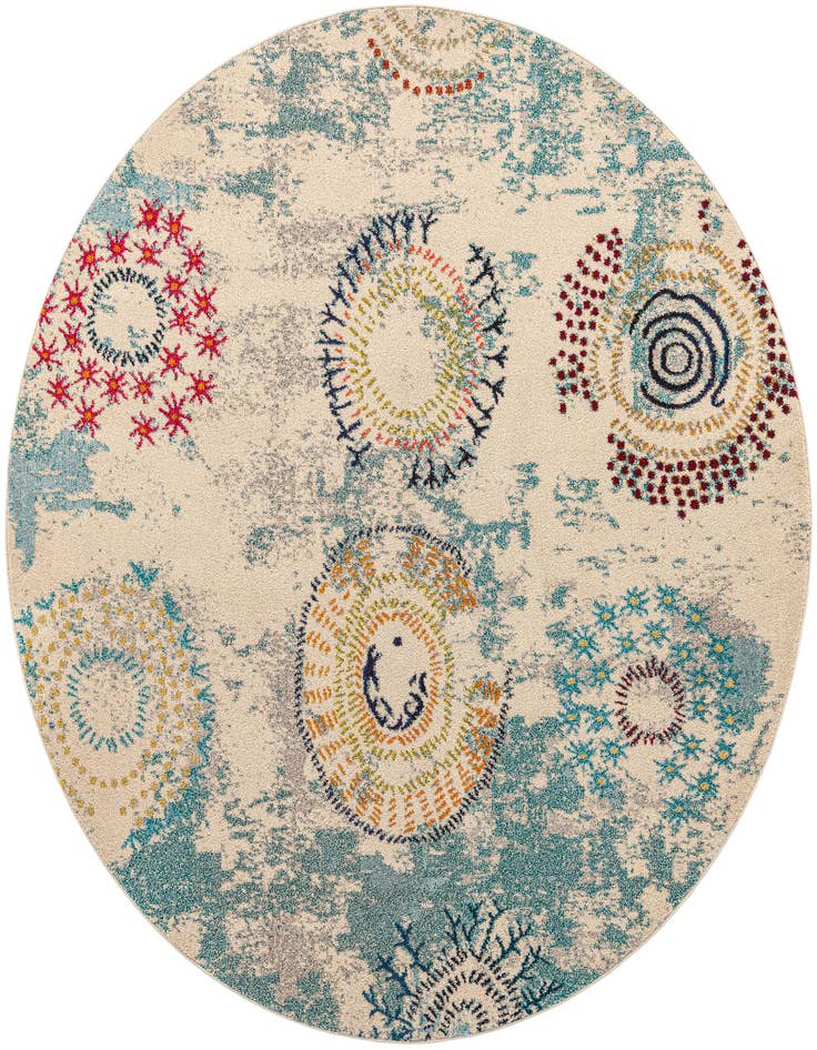 Detail image of 8' x 8' Washable Hyacinth Round Rug