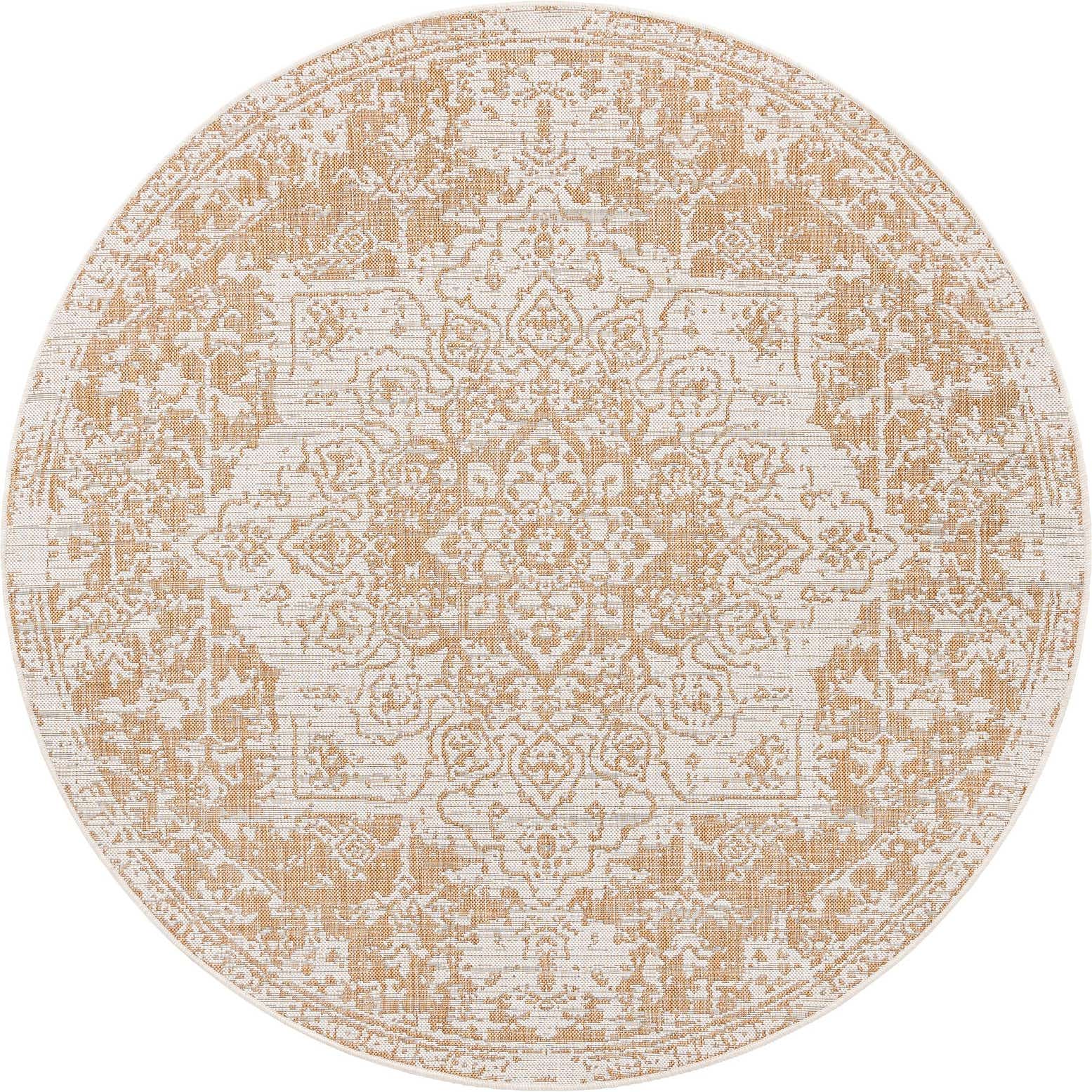 6' 7 x 6' 7 Easy-Clean Jill Zarin Dubai Indoor / Outdoor Round Rug