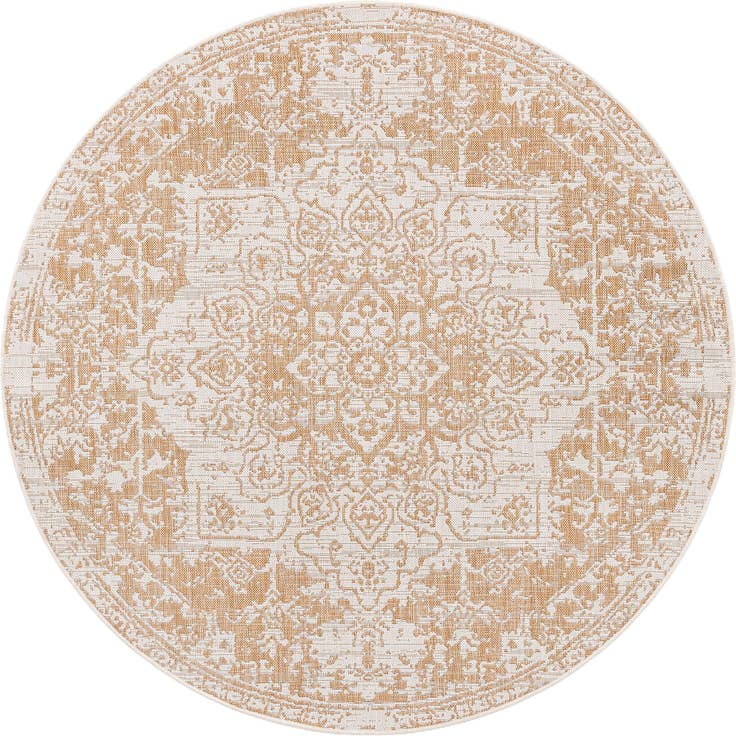 Detail image of 6' 7 x 6' 7 Easy-Clean Jill Zarin Dubai Indoor / Outdoor Round Rug