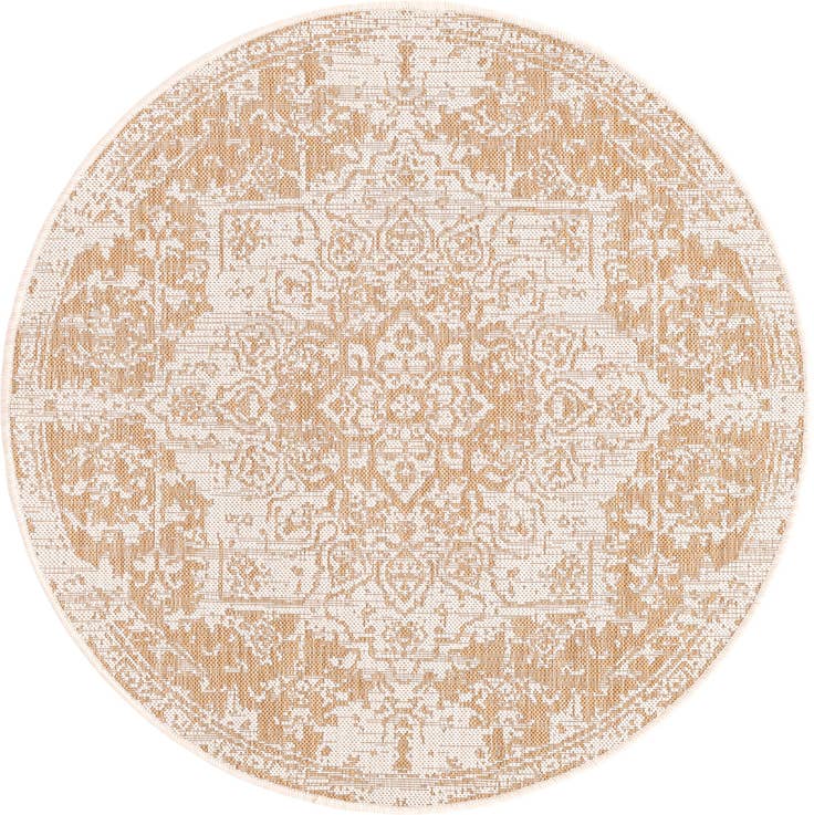 Detail image of 4' x 4' Easy-Clean Jill Zarin Dubai Indoor / Outdoor Round Rug