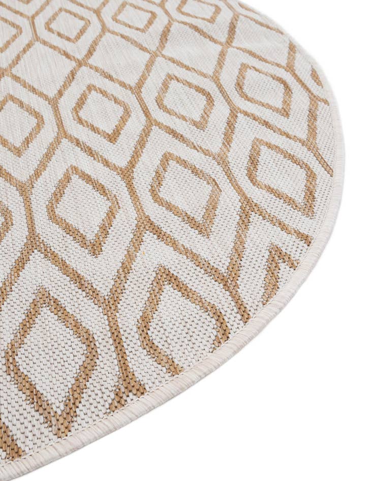 Detail image of 6' 7 x 6' 7 Easy-Clean Jill Zarin Turks and Caicos Indoor / Outdoor Round Rug