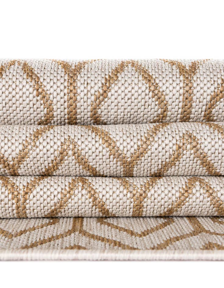 Detail image of 4' x 4' Easy-Clean Jill Zarin Turks and Caicos Indoor / Outdoor Round Rug