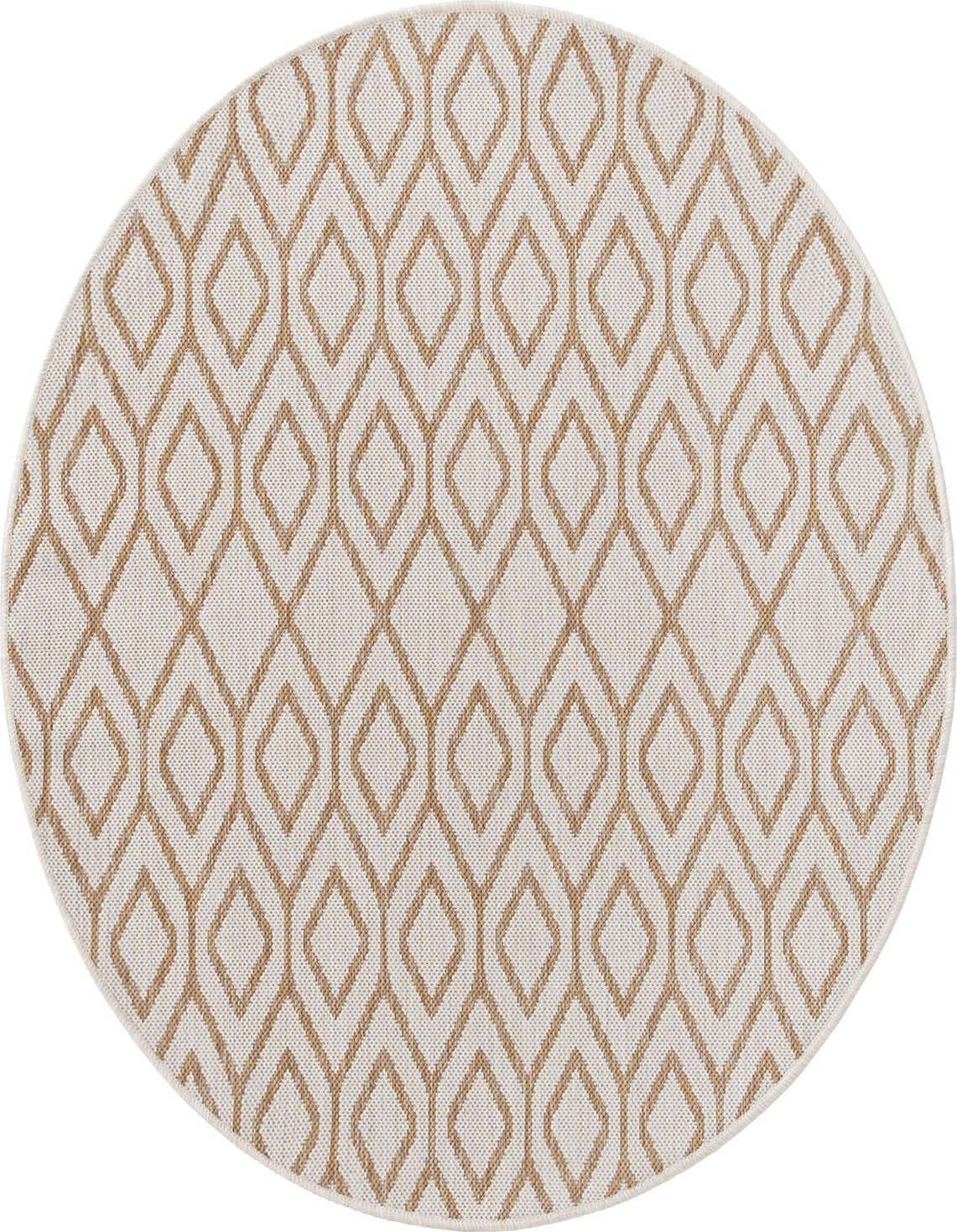 4' x 4' Easy-Clean Jill Zarin Turks and Caicos Indoor / Outdoor Round Rug