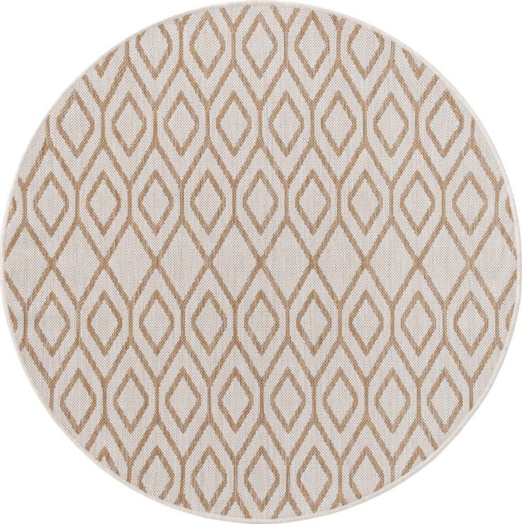 Detail image of 4' x 4' Easy-Clean Jill Zarin Turks and Caicos Indoor / Outdoor Round Rug