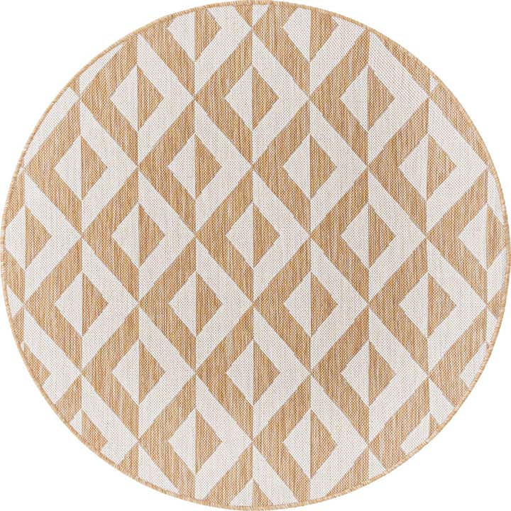 4' x 4' Easy-Clean Jill Zarin Napa Indoor / Outdoor Round Rug