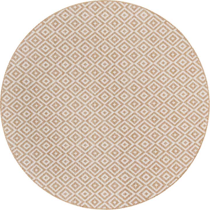 6' 7 x 6' 7 Easy-Clean Jill Zarin Costa Rica Indoor / Outdoor Round Rug