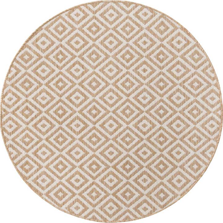4' x 4' Easy-Clean Jill Zarin Costa Rica Indoor / Outdoor Round Rug