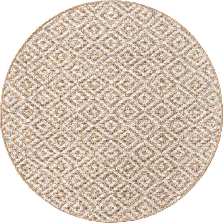Detail image of 4' x 4' Easy-Clean Jill Zarin Costa Rica Indoor / Outdoor Round Rug