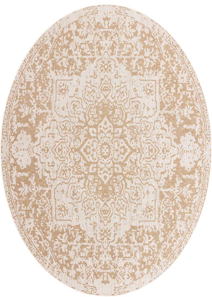 10' 8 x 10' 8 Easy-Clean Jill Zarin Dubai Indoor / Outdoor Round Rug