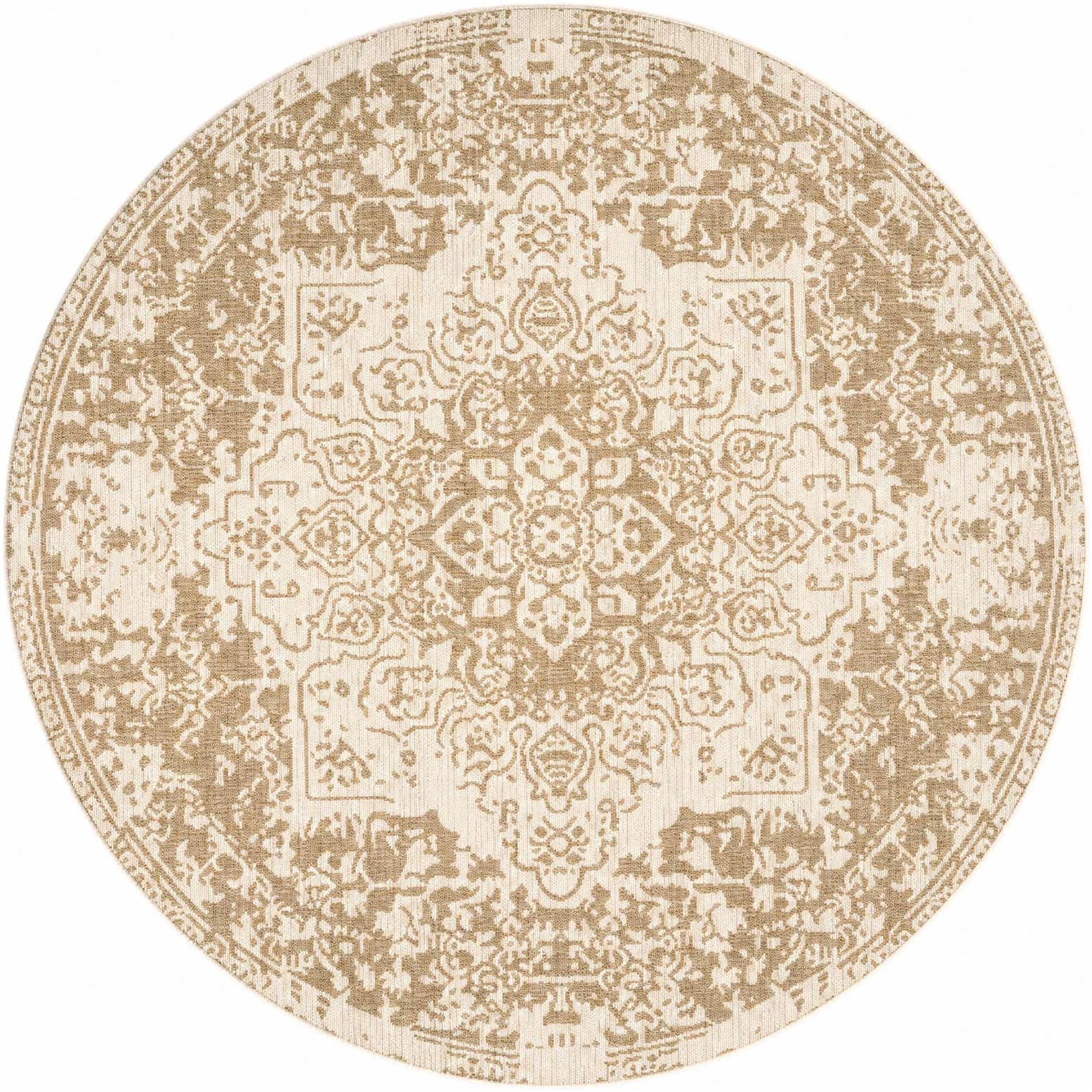 7' x 7' Easy-Clean Jill Zarin Indoor / Outdoor Round Rug