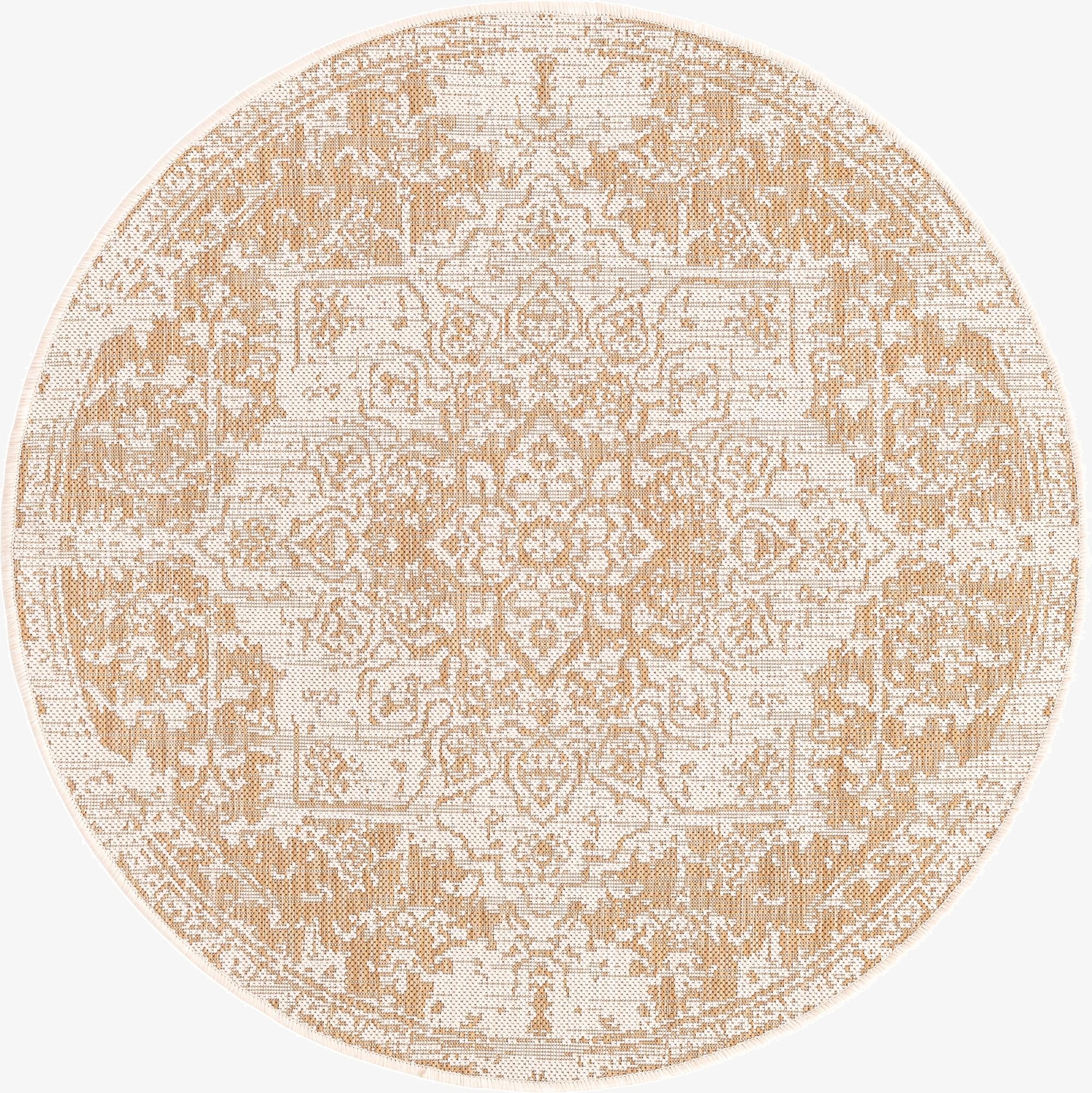 4' x 4'  Washable Jill Zarin Dubai Indoor / Outdoor Round Rug