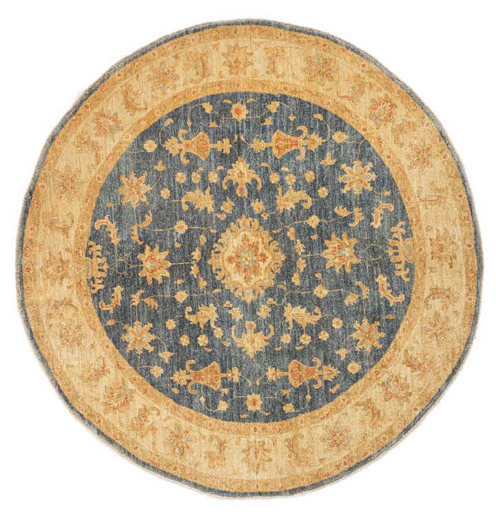 6' 5 x 6' 8 Kaizar Wool Round Rug
