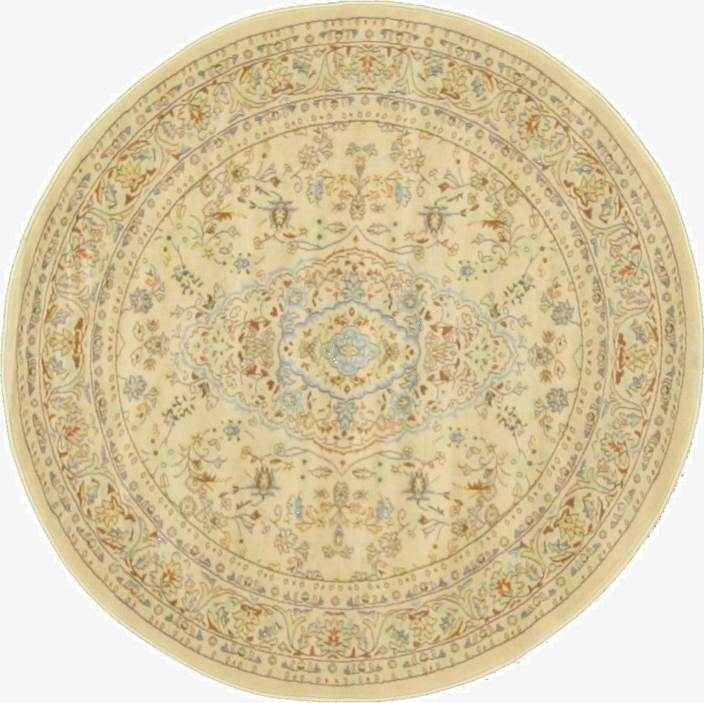 6' x 6' Kashan Design Round Rug