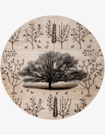 Beige Laguna Round Rug