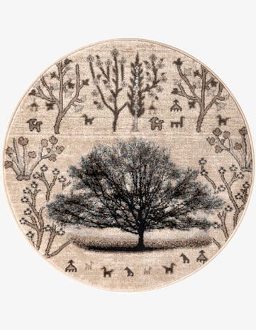 Beige Laguna Round Rug