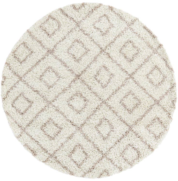 Detail image of 6' x 6' Lattice Shag Round Rug