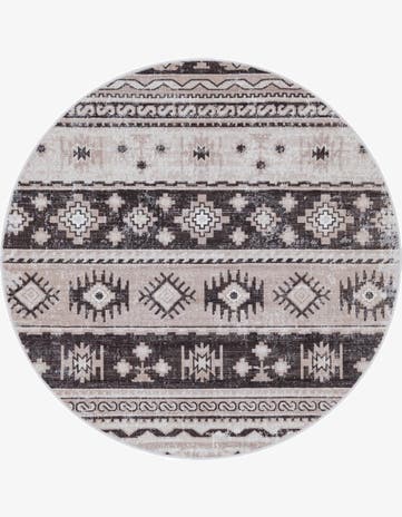 Beige Lucerne Round Rug