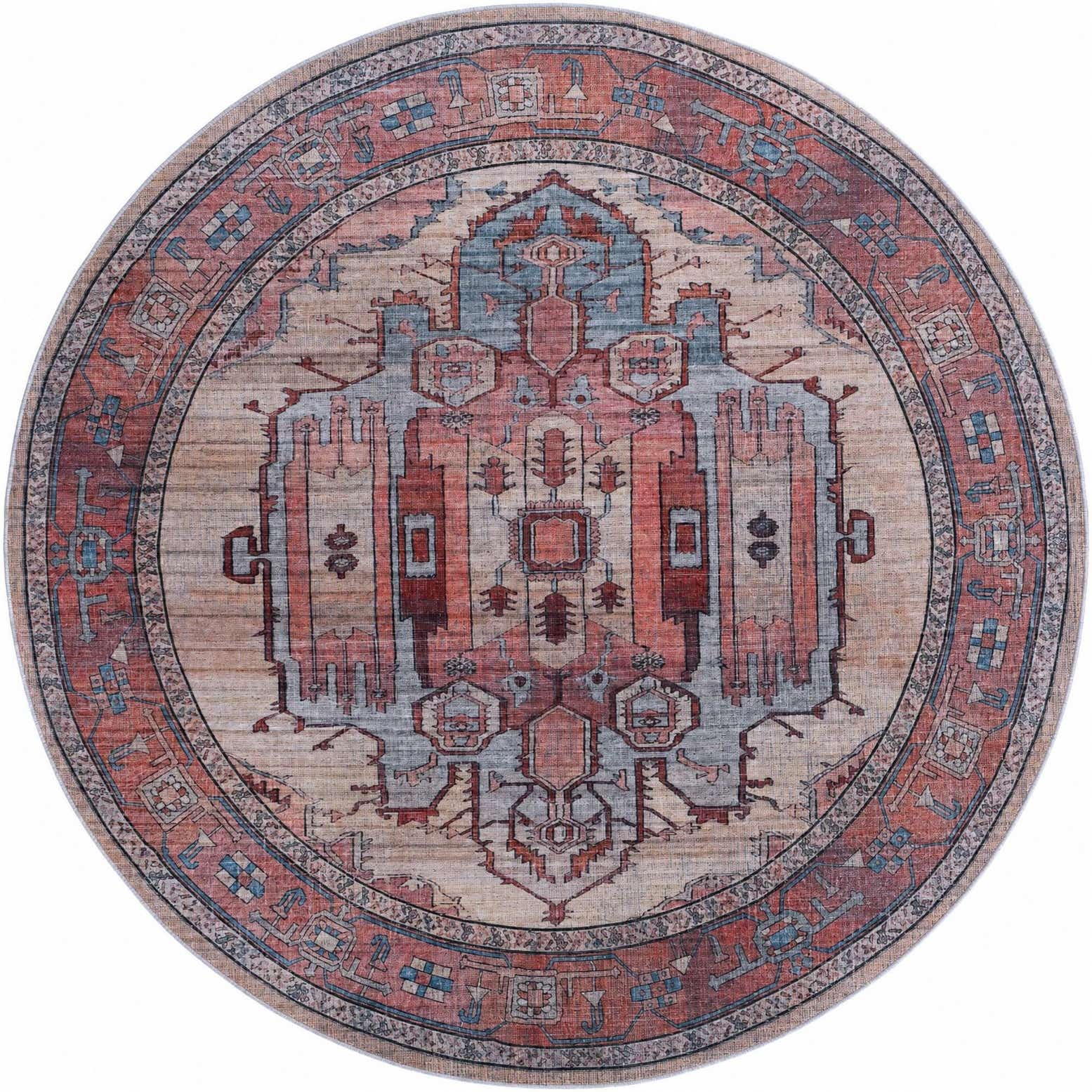 240cm x 240cm Maahru Tapis Rond