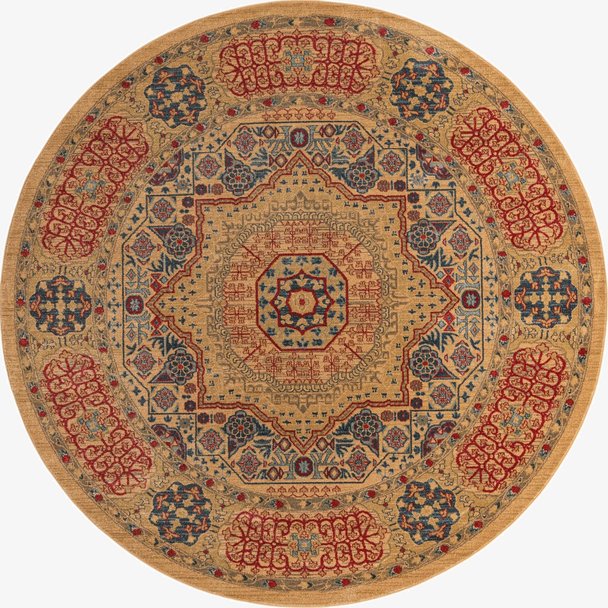 8' x 8' Mamluk Round Rug