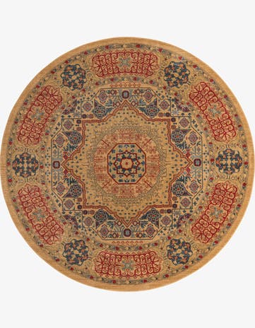 8' x 8' Mamluk Round Rug