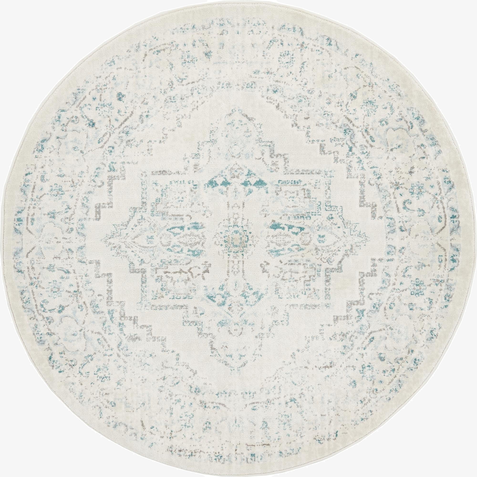 4' x 4' Modern Classical Round Rug